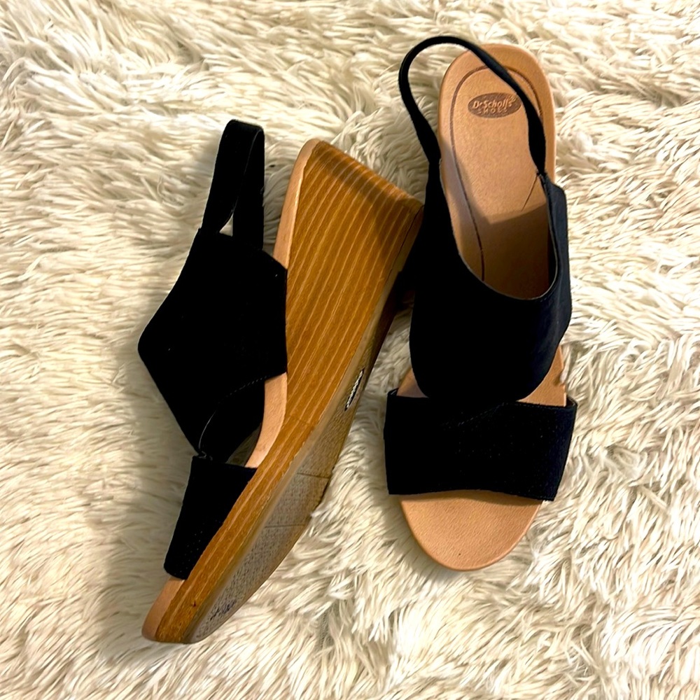 Dr Scholls wedge black Brita sandal 11